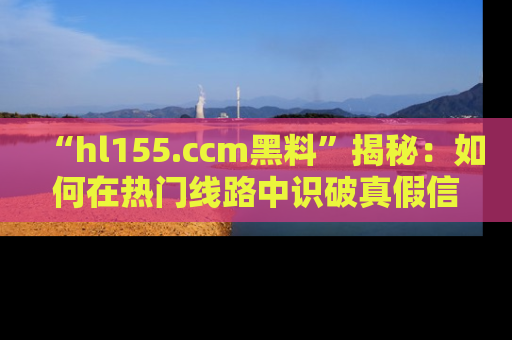 “hl155.ccm黑料”揭秘：如何在热门线路中识破真假信息