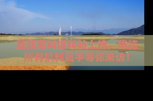 最新黑料爆料站上线,集结所有扒料高手等你来访!